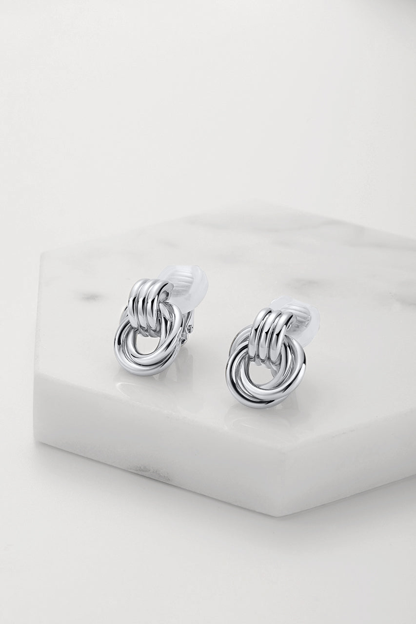 Zafino Poppy Earring Silver CLIP ON Orange Sherbet Boutique