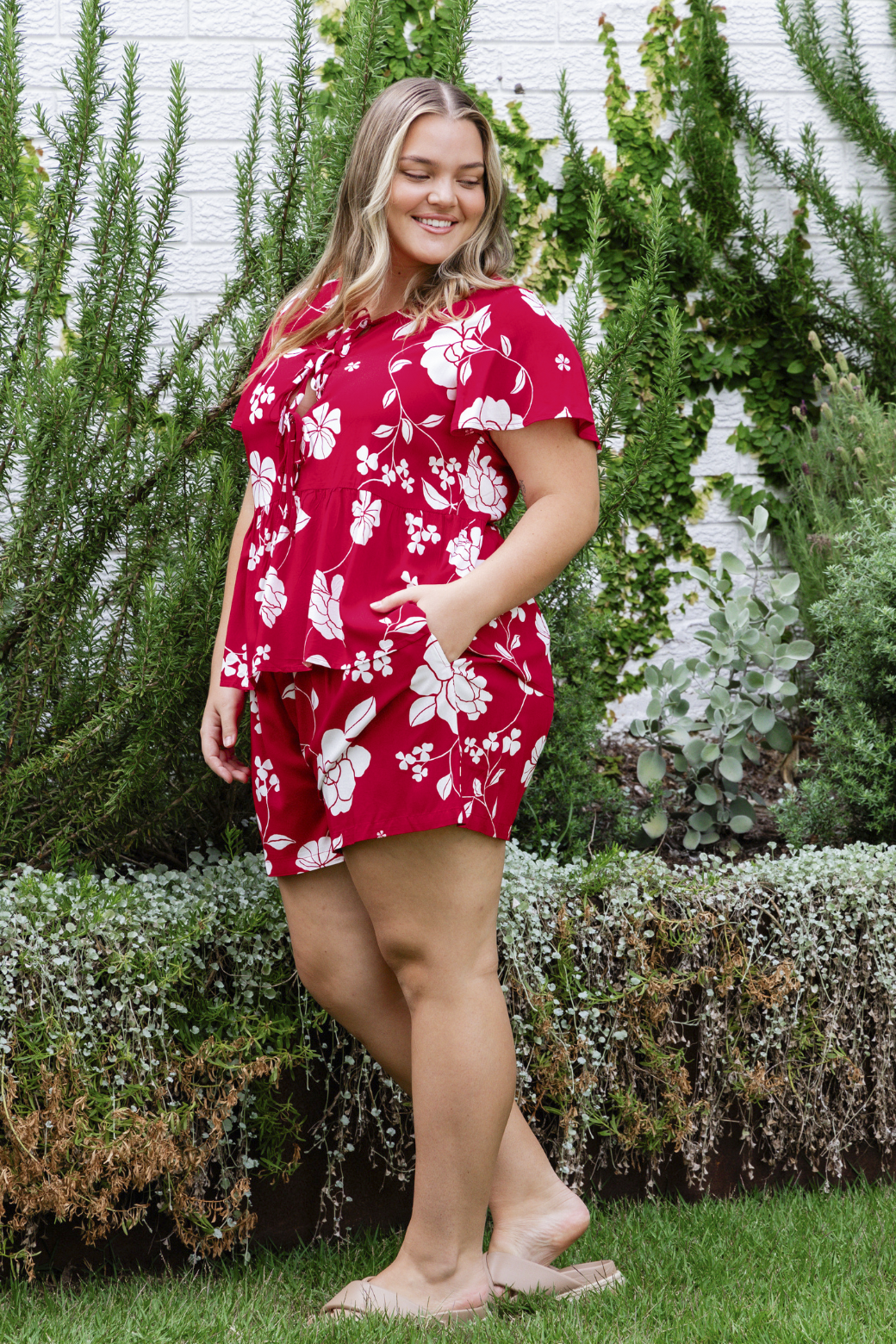 Bonita Top Miley Print Red