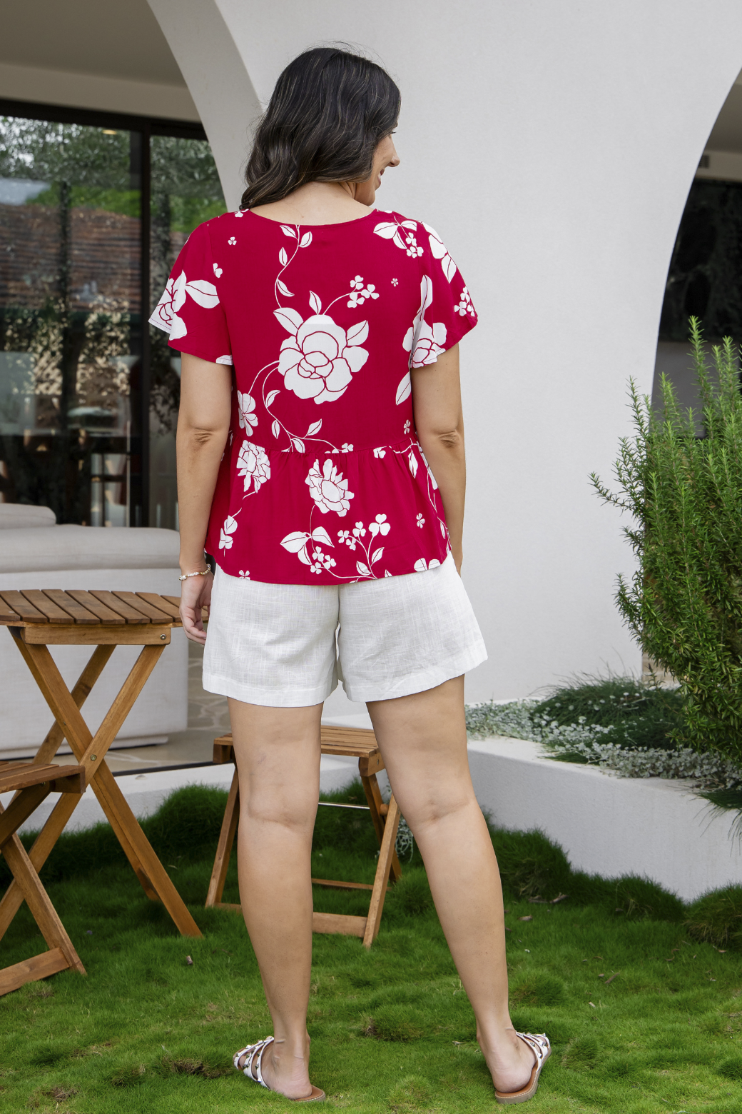 Bonita Top Miley Print Red