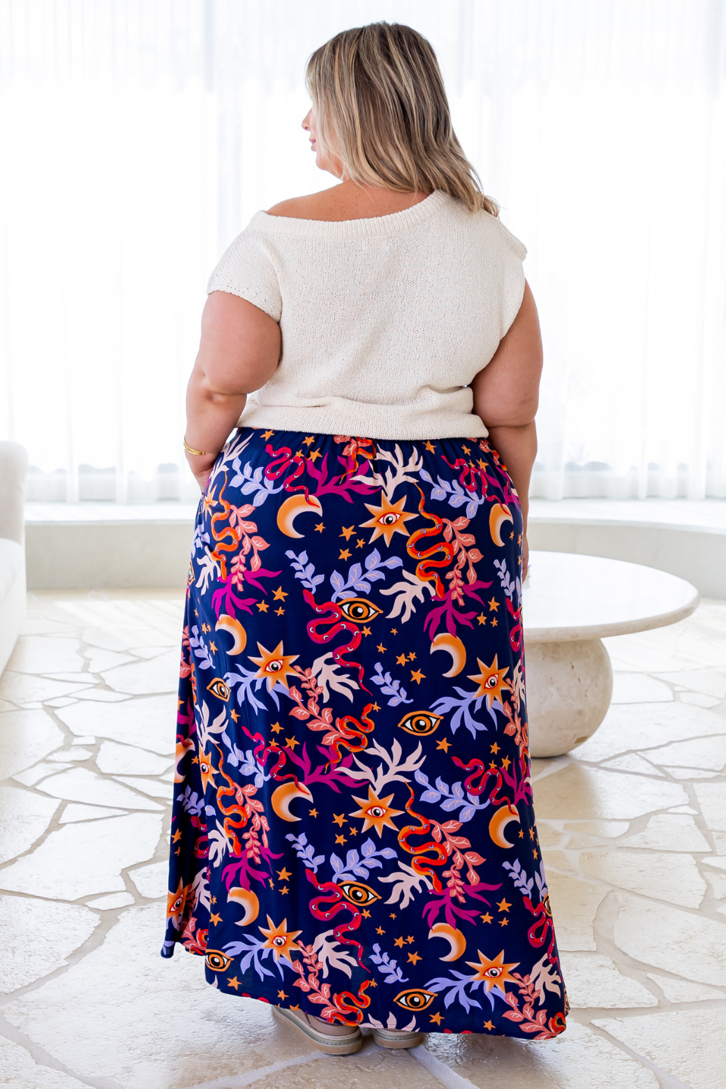Cleo Maxi Skirt Tarot Navy