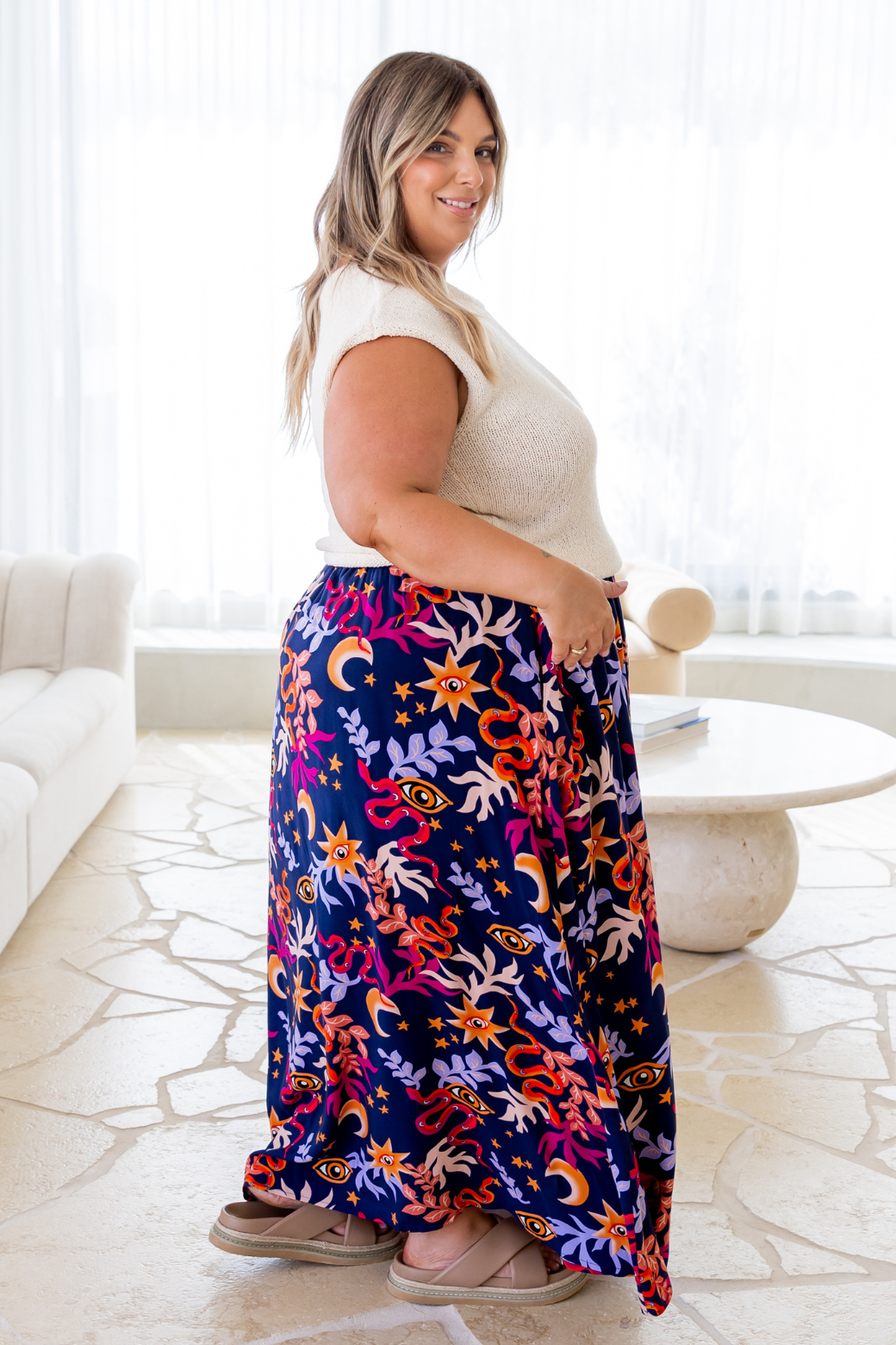 Cleo Maxi Skirt Tarot Navy