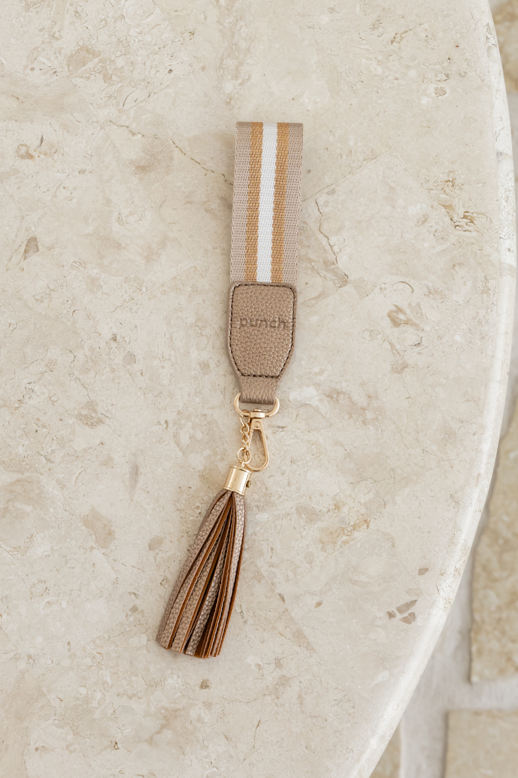 Punch Strap Keyring Bronze