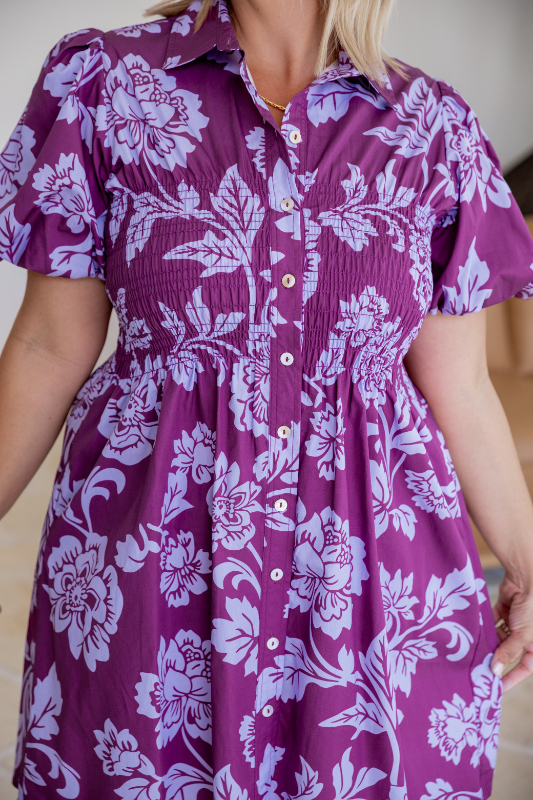 Rumer Dress Plum Floral