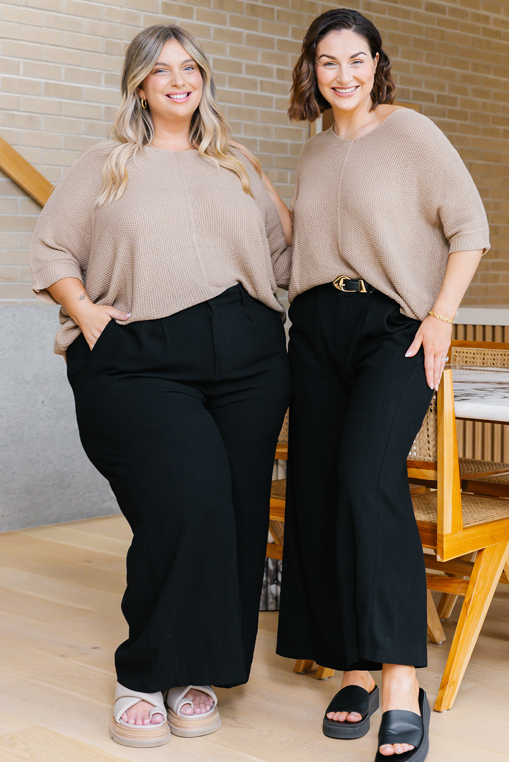 Whitney Linen Tailored Pants Black