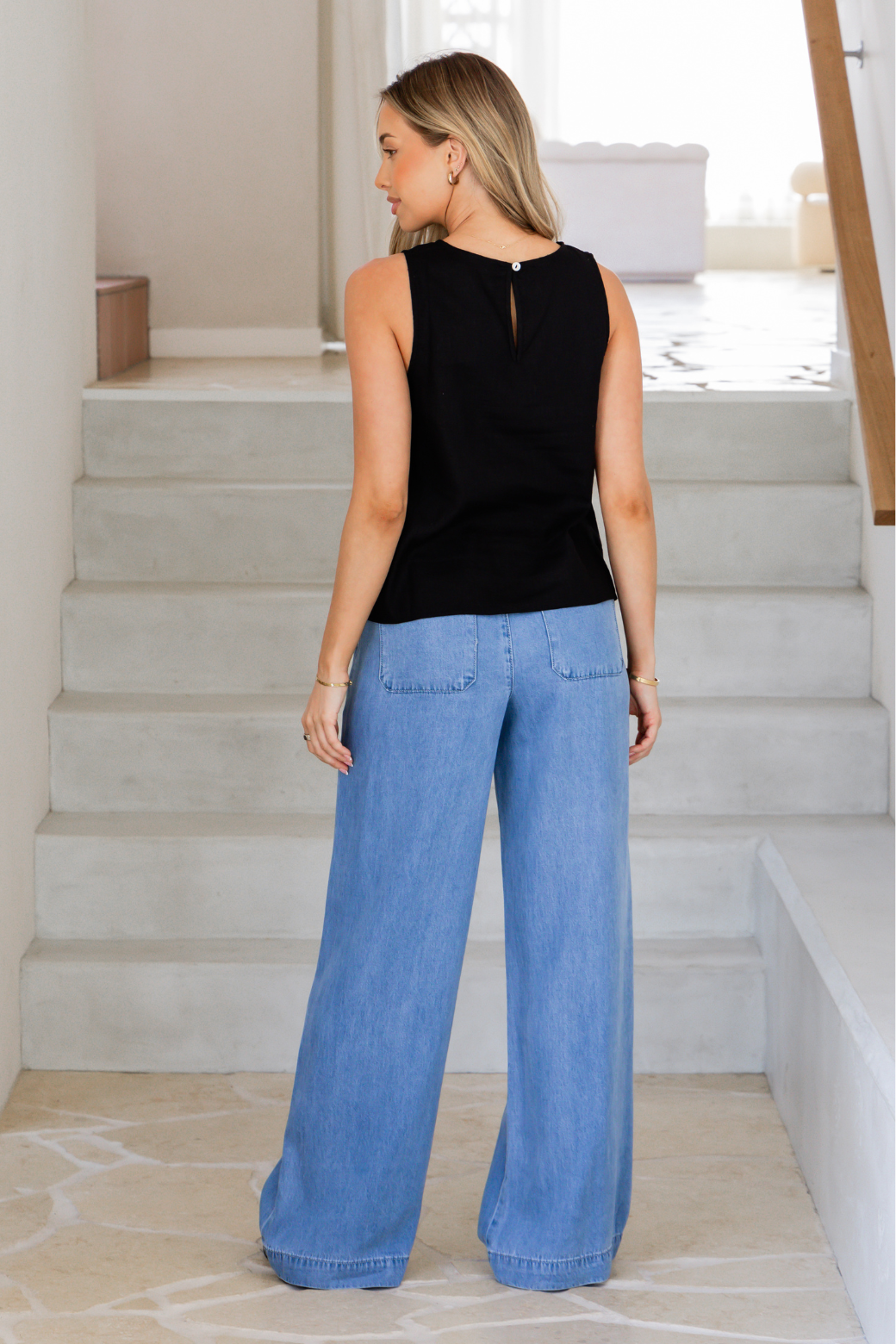 Trudy Shell Top Black