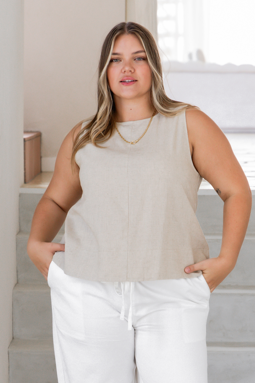 Trudy Shell Top Natural
