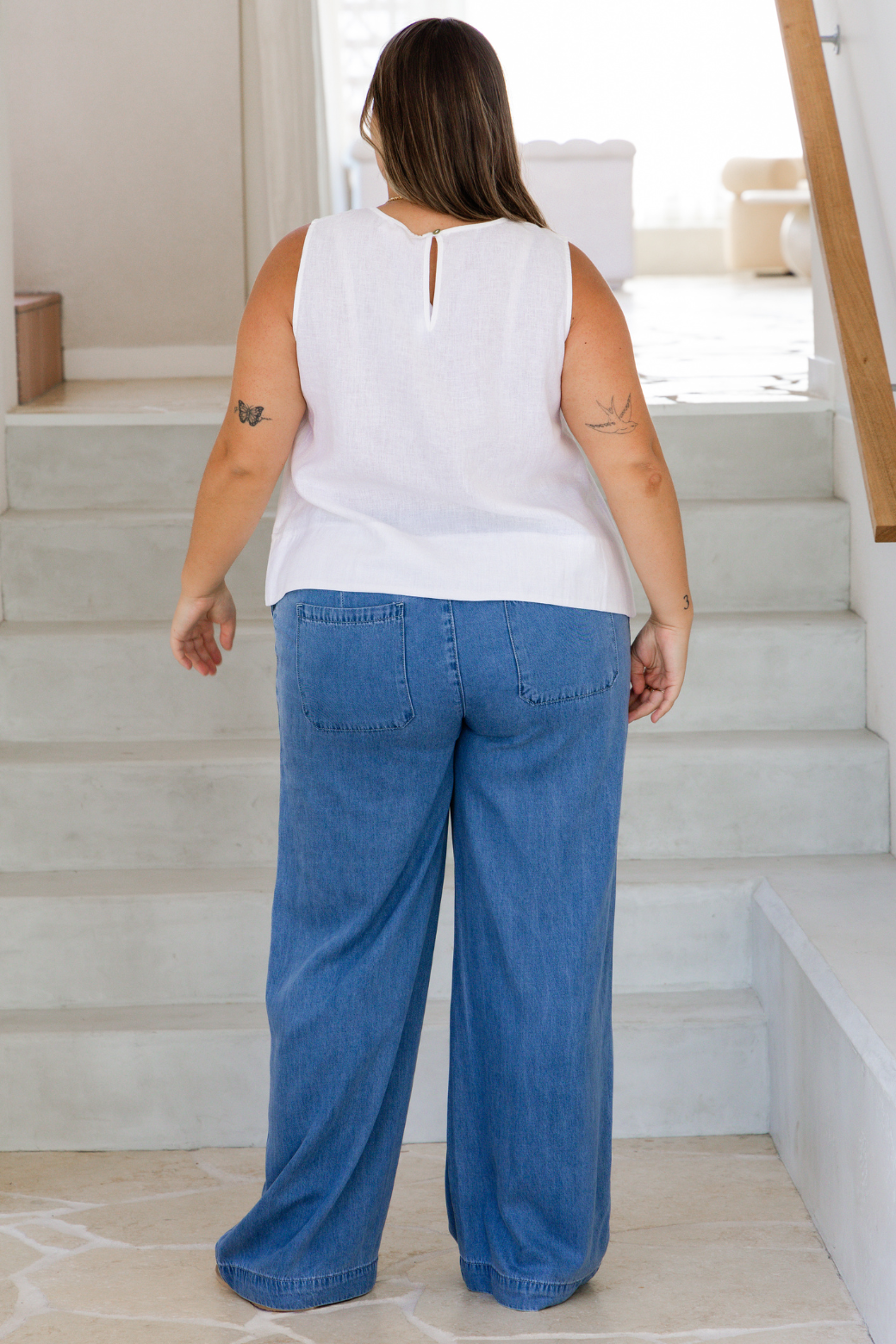 Trudy Shell Top White