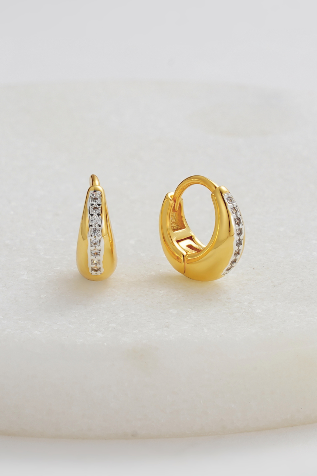 Zafino Hayley Huggie Gold Earrings