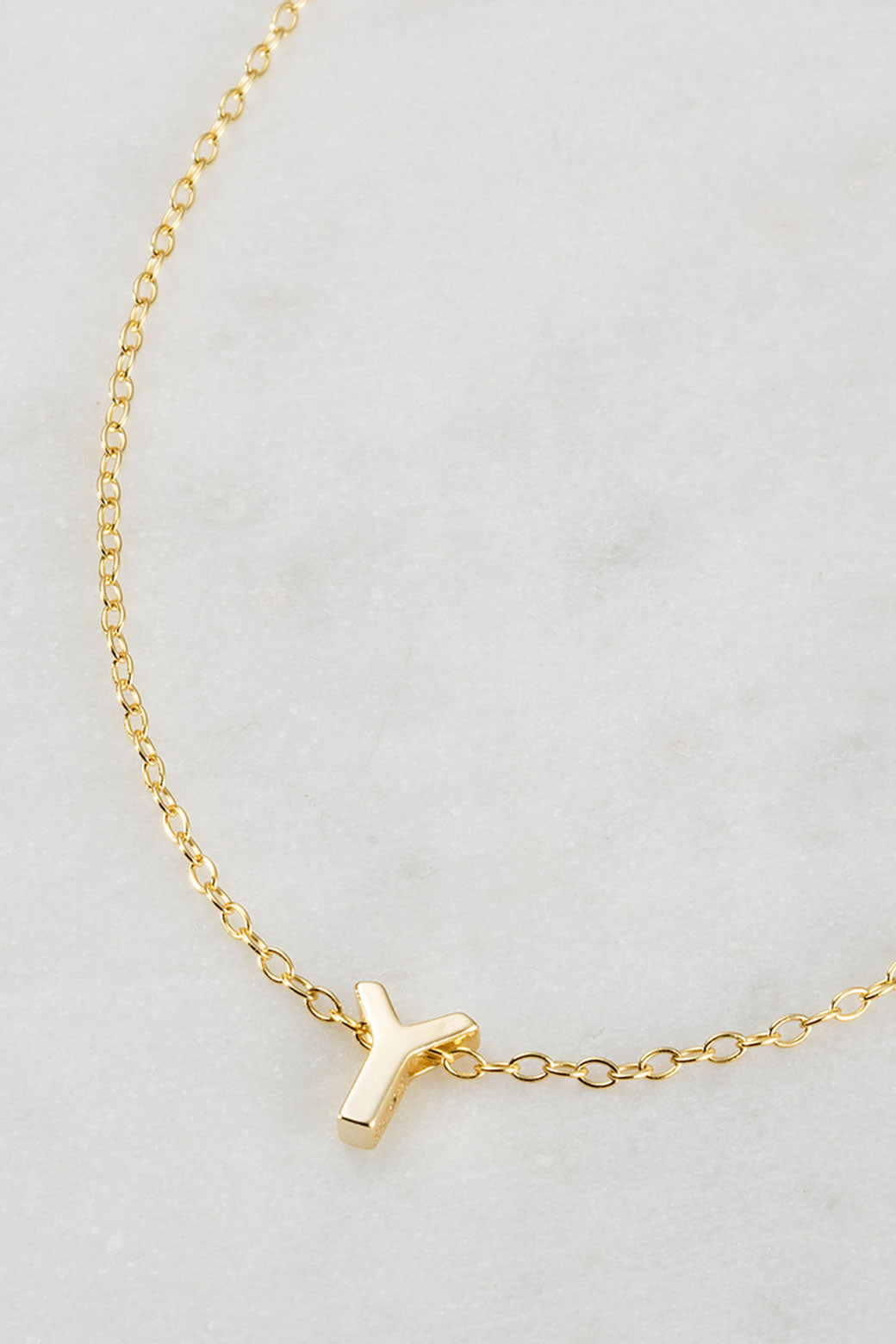 Y initial clearance necklace gold