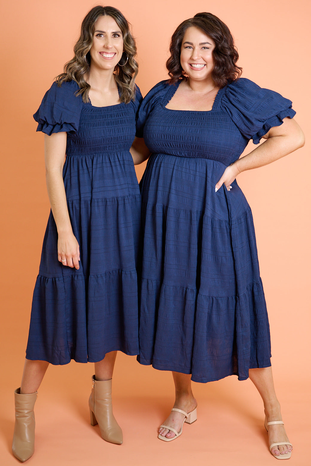 Farrah Midi Dress Navy