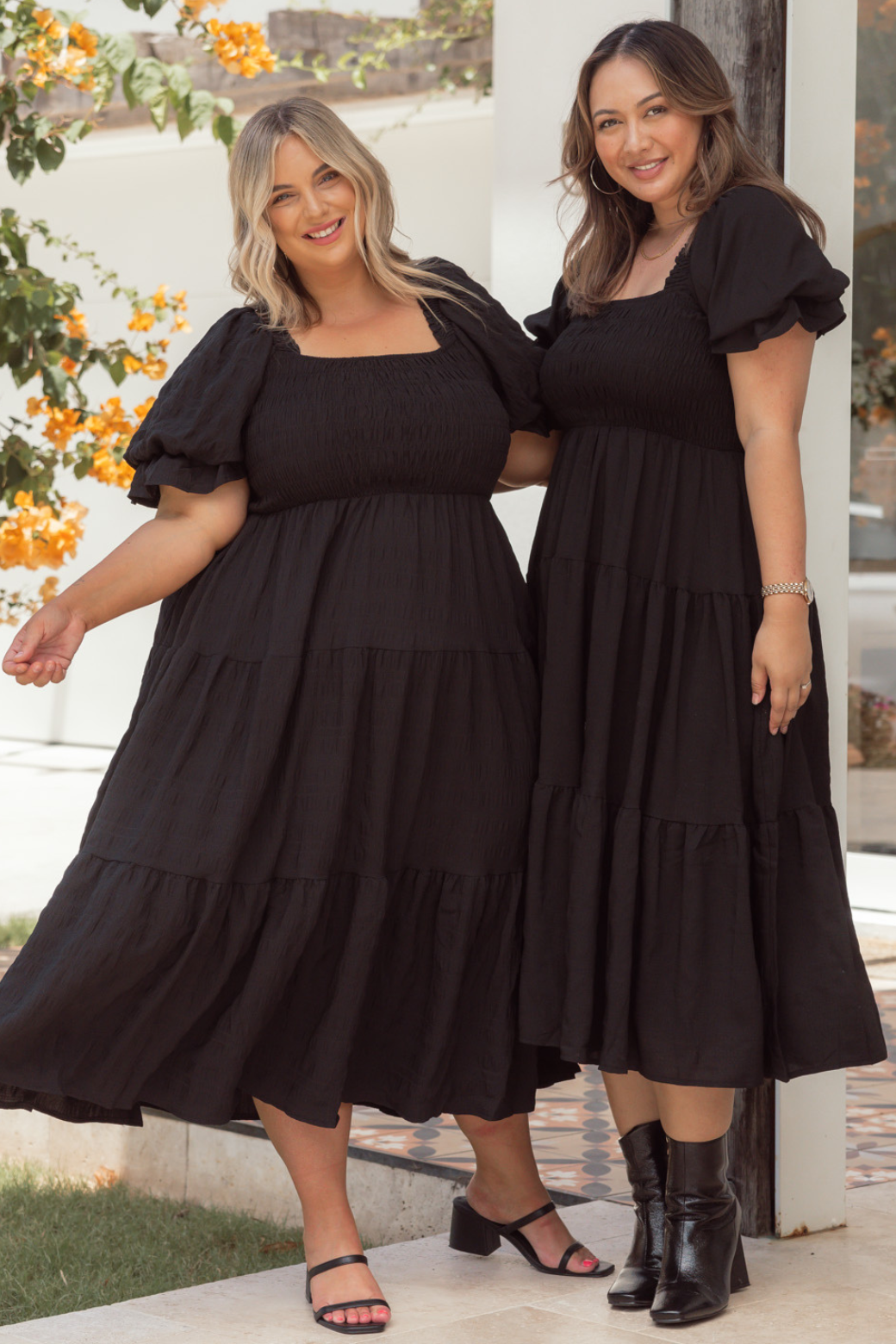 Farrah Midi Dress Black