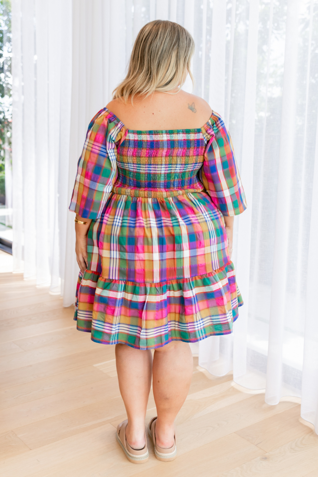 Georgia Dress Colourful Lachlan Check