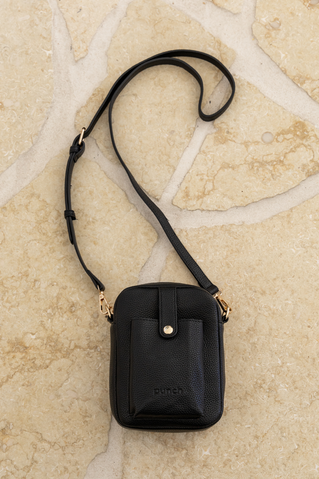 Punch Charlie Phone Crossbody Bag Black