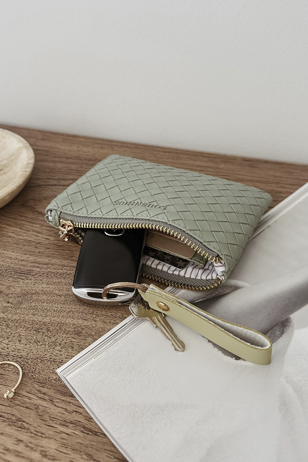 Louenhide Kuta Purse Woven Sage Green