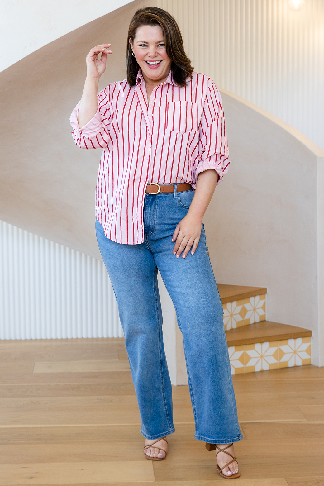 Final Sale | Share The Dignity Rochelle Shirt Red Stripe