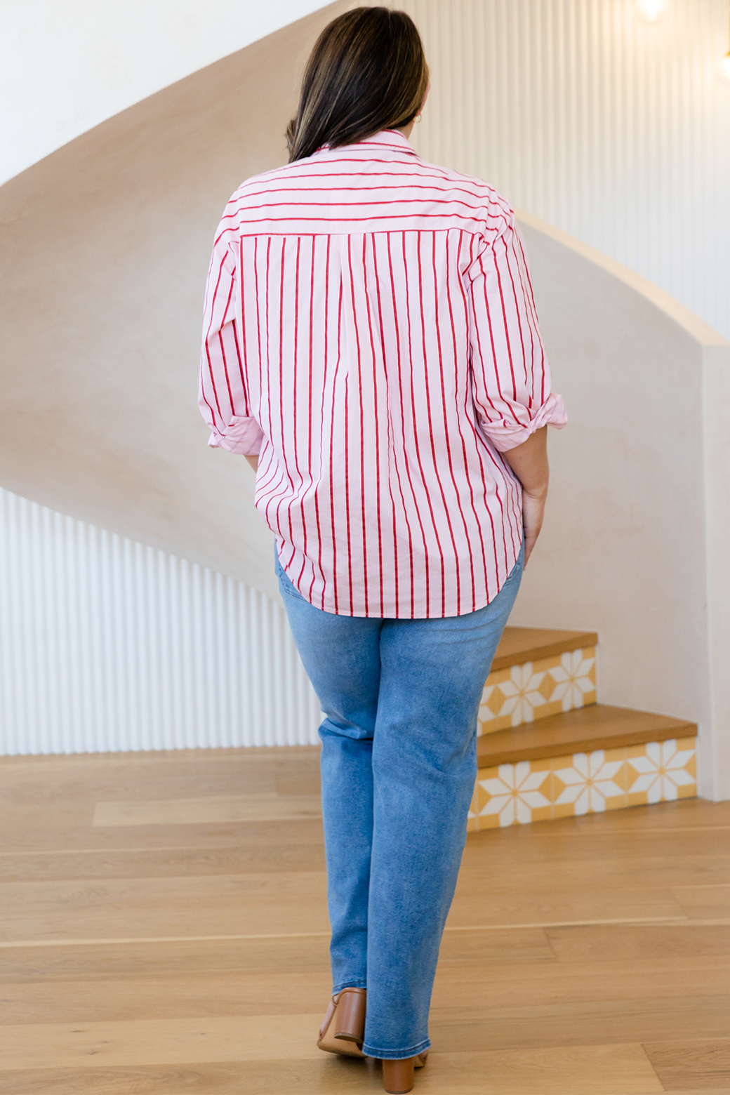 Final Sale | Share The Dignity Rochelle Shirt Red Stripe