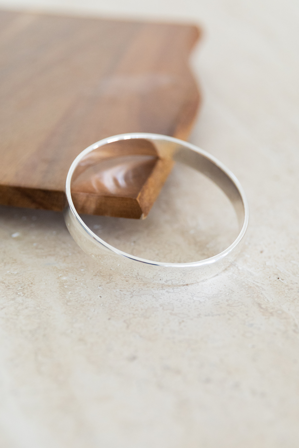Orange Sherbet 10mm Bangle Silver