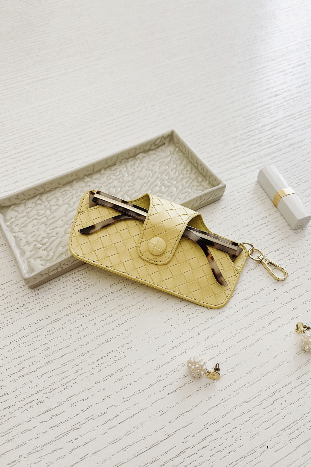 Louenhide Skittle Sunglass Case Woven Butter
