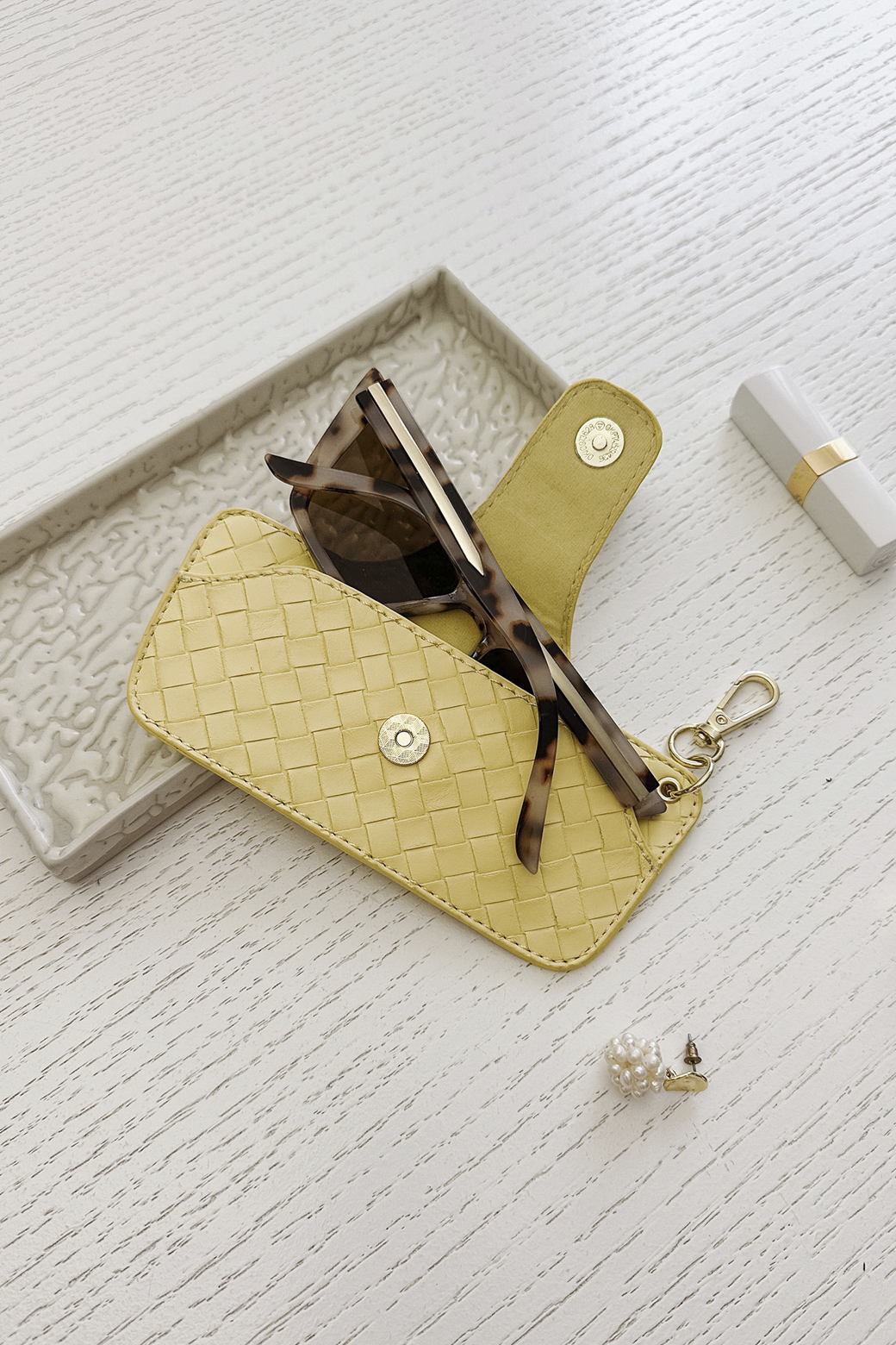 Louenhide Skittle Sunglass Case Woven Butter