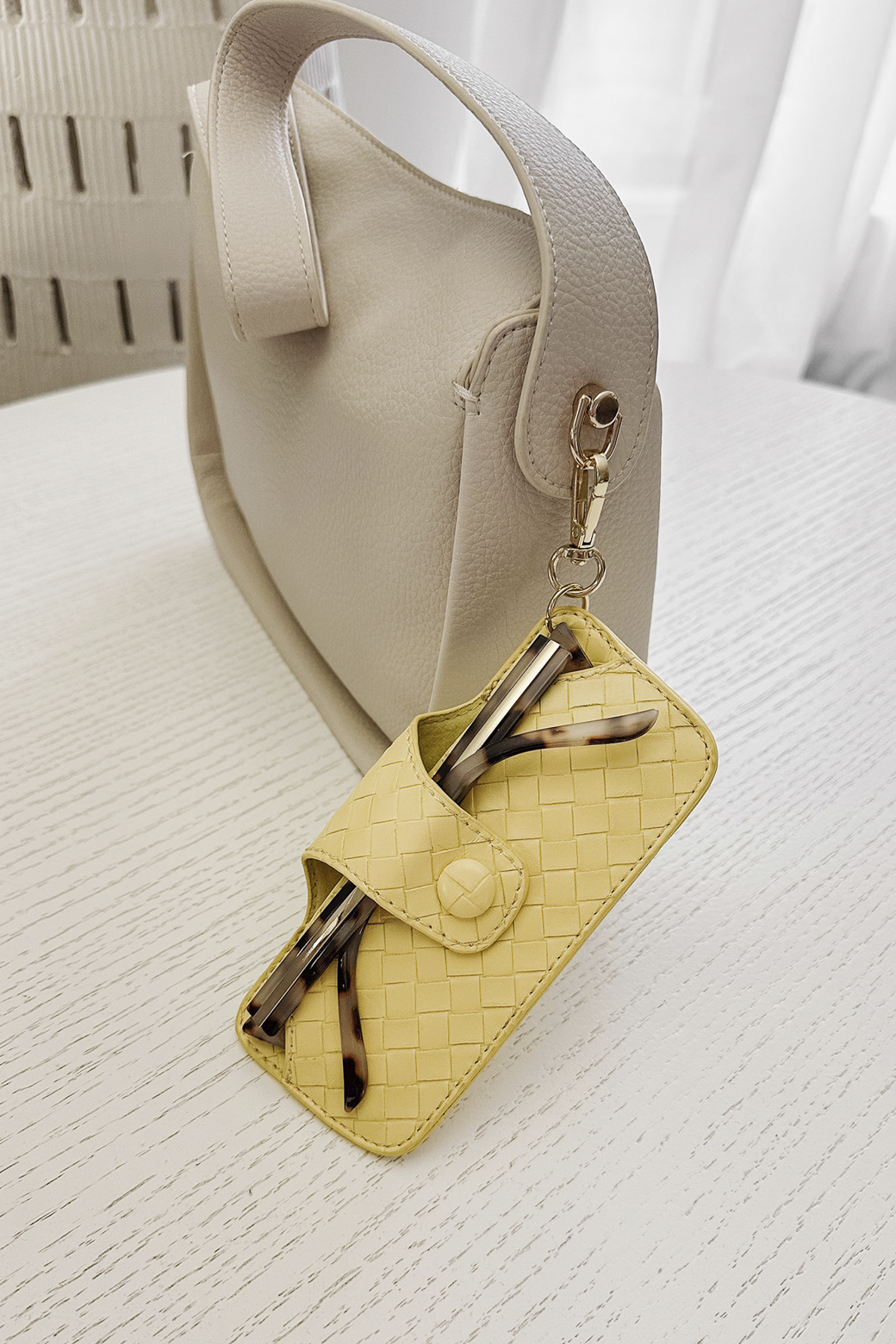 Louenhide Skittle Sunglass Case Woven Butter