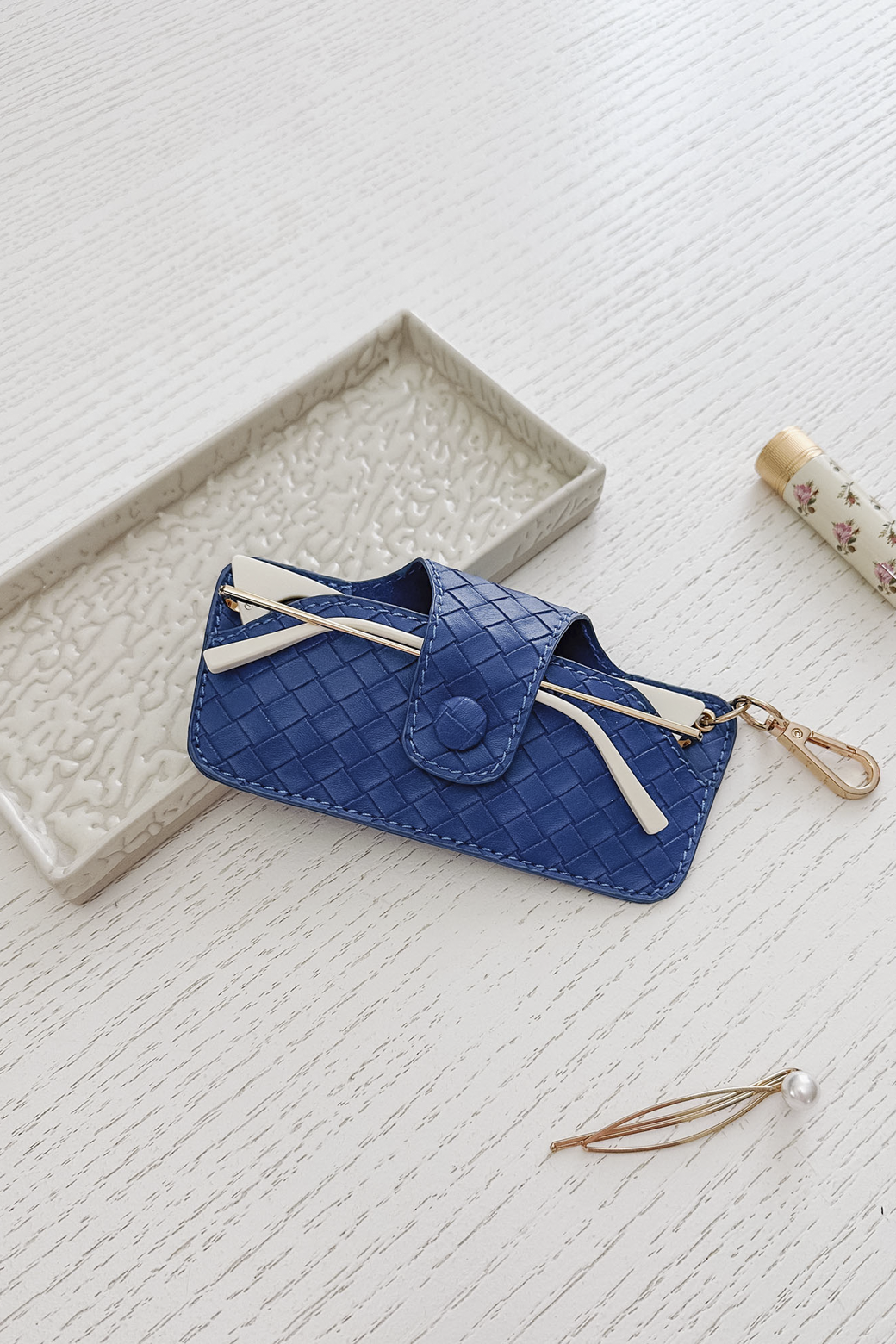 Louenhide Skittle Sunglass Case Woven Ocean Blue