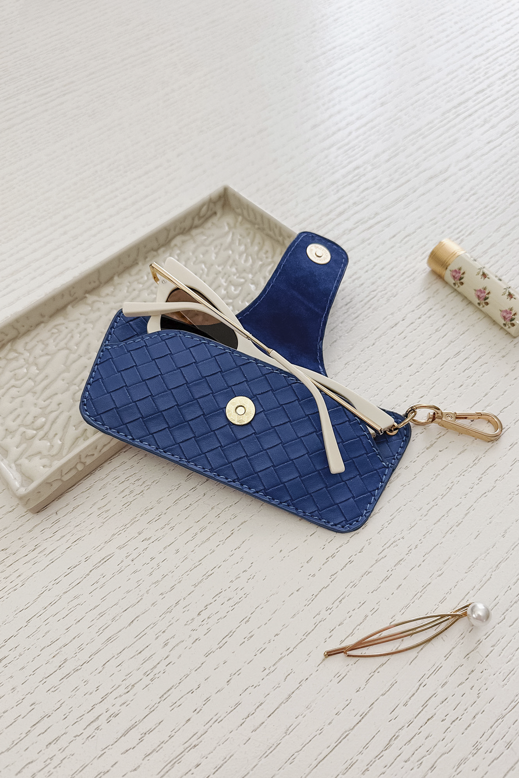 Louenhide Skittle Sunglass Case Woven Ocean Blue