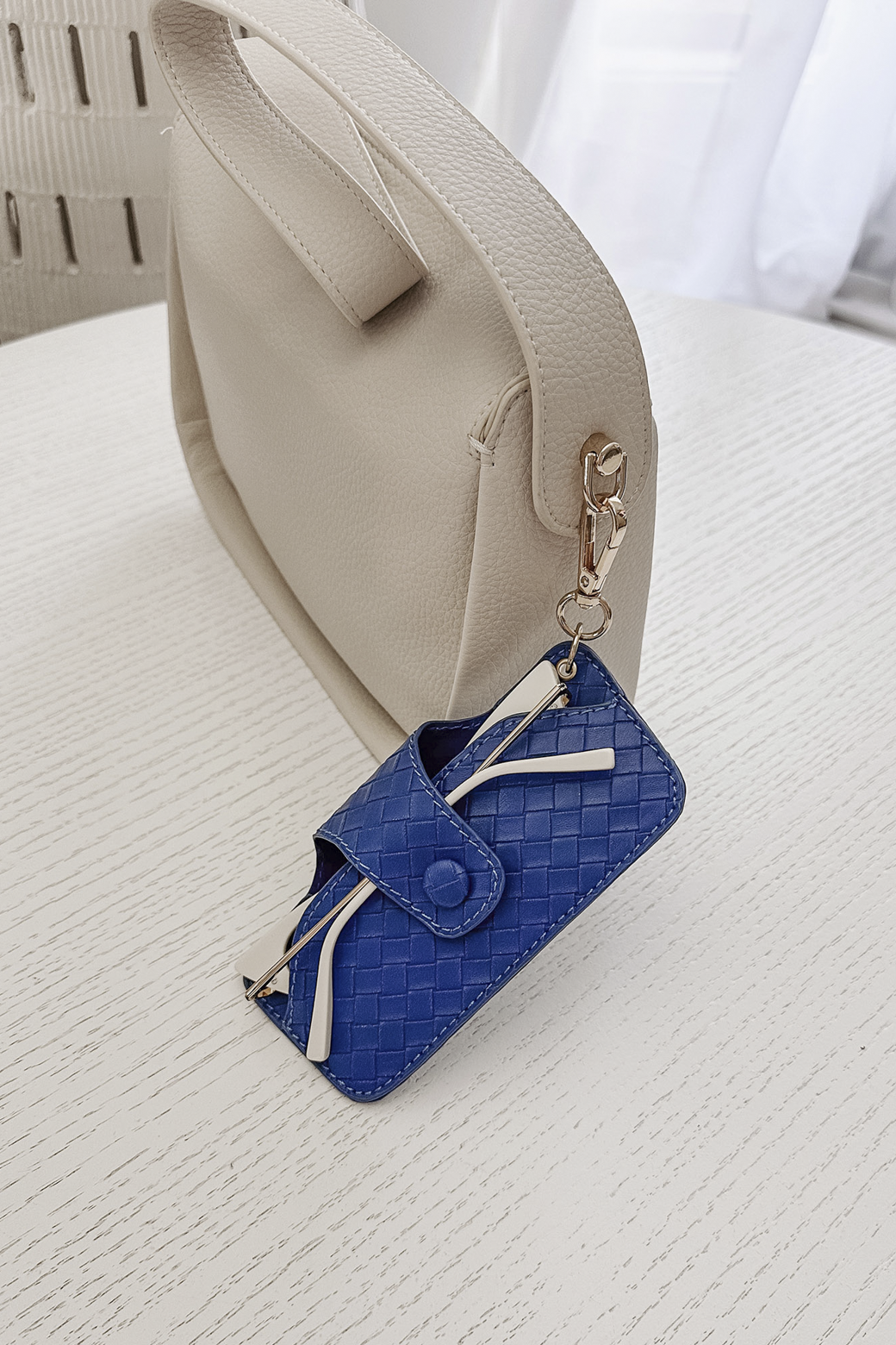 Louenhide Skittle Sunglass Case Woven Ocean Blue
