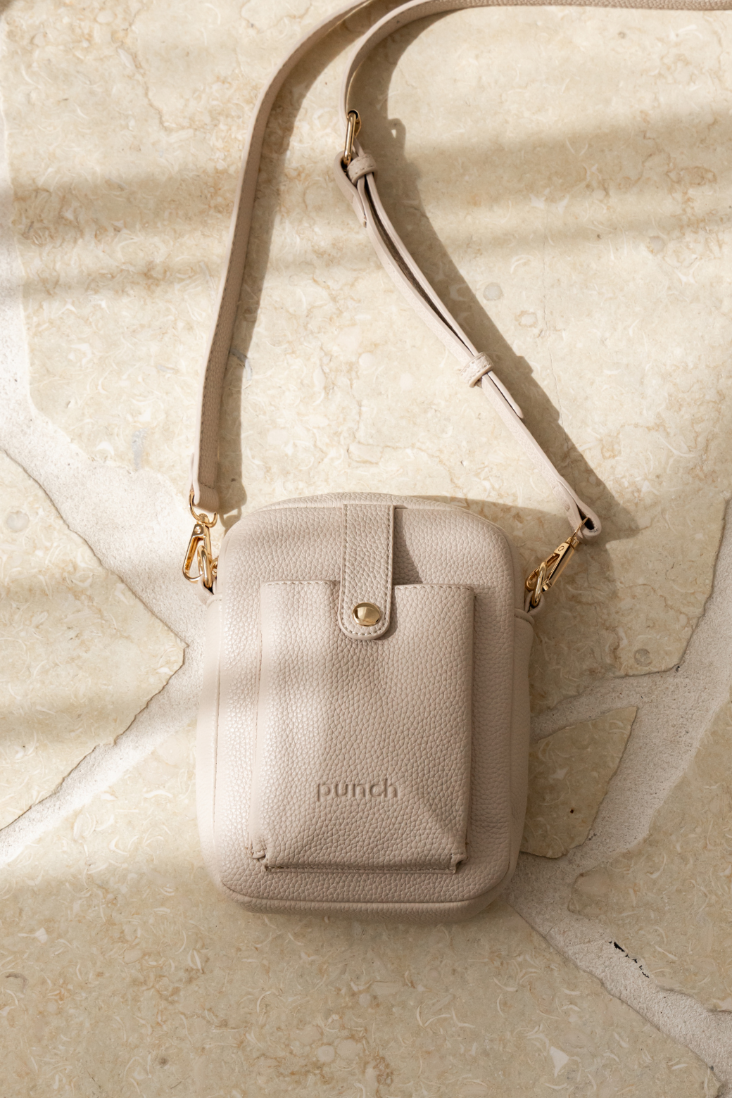 Punch Charlie Phone Crossbody Bag Nude