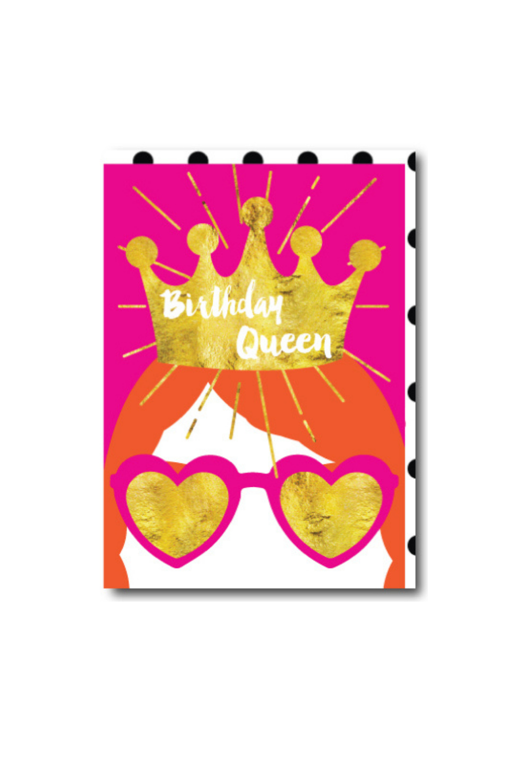 Gold ict Crown Birthday Queen Card