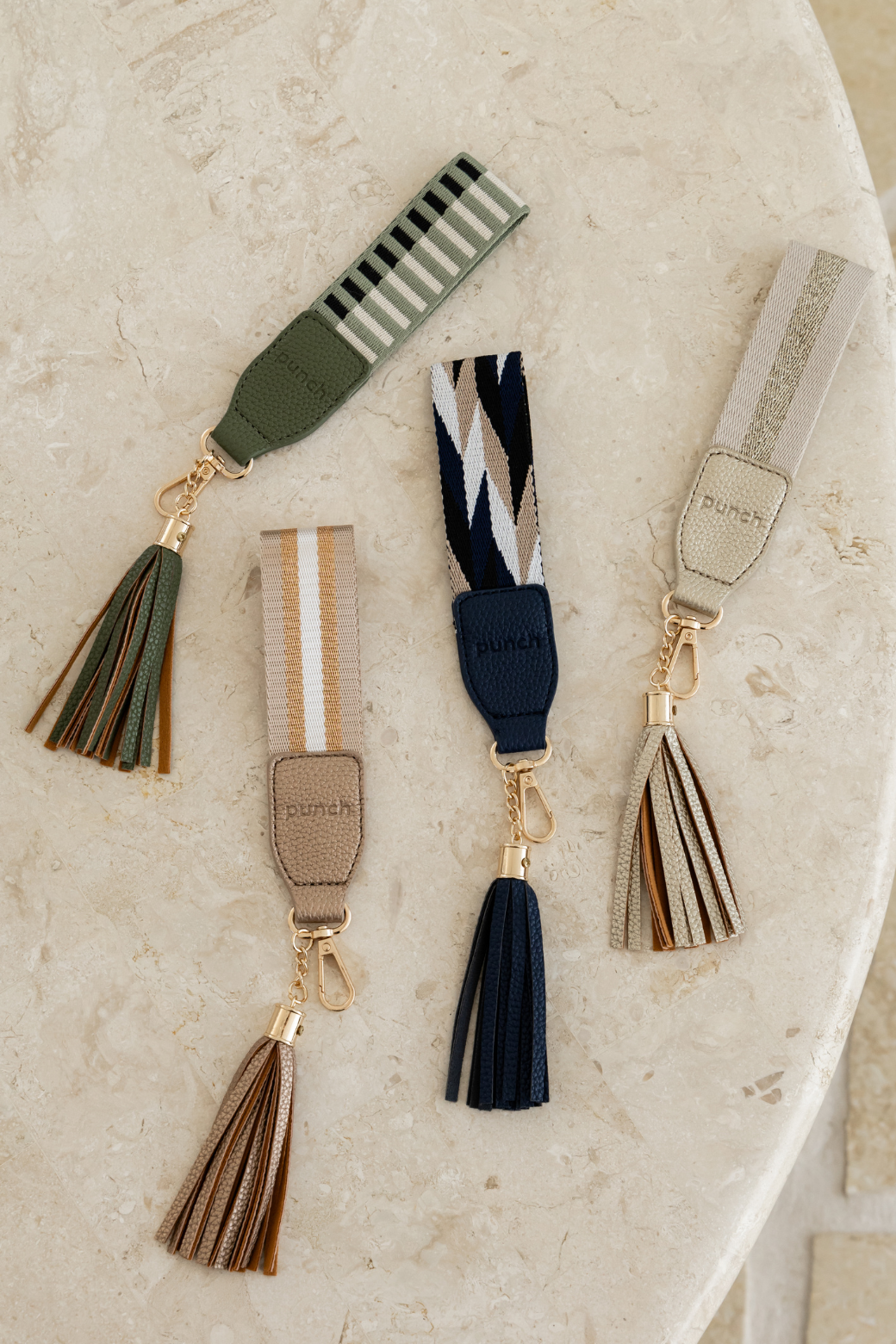Punch Strap Keyring Navy