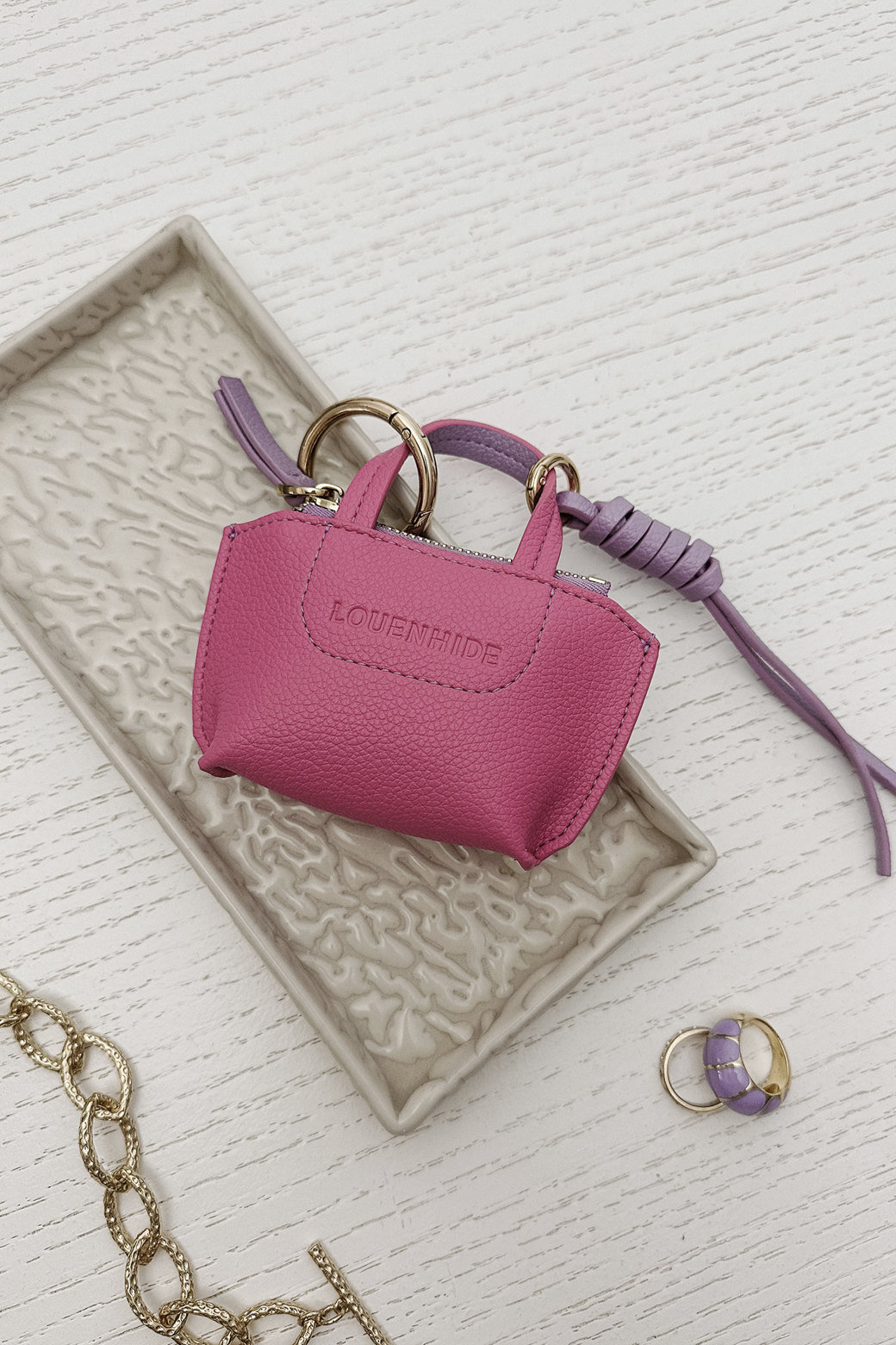 Louenhide Gina Bag Charm Hot Pink