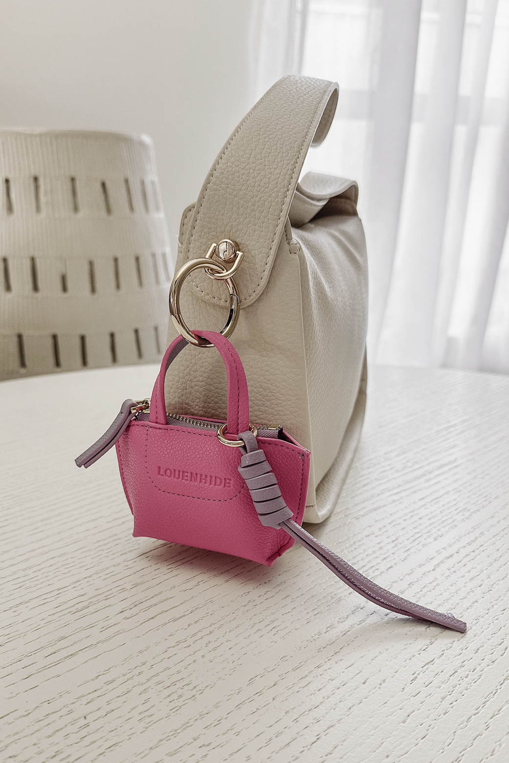 Louenhide Gina Bag Charm Hot Pink