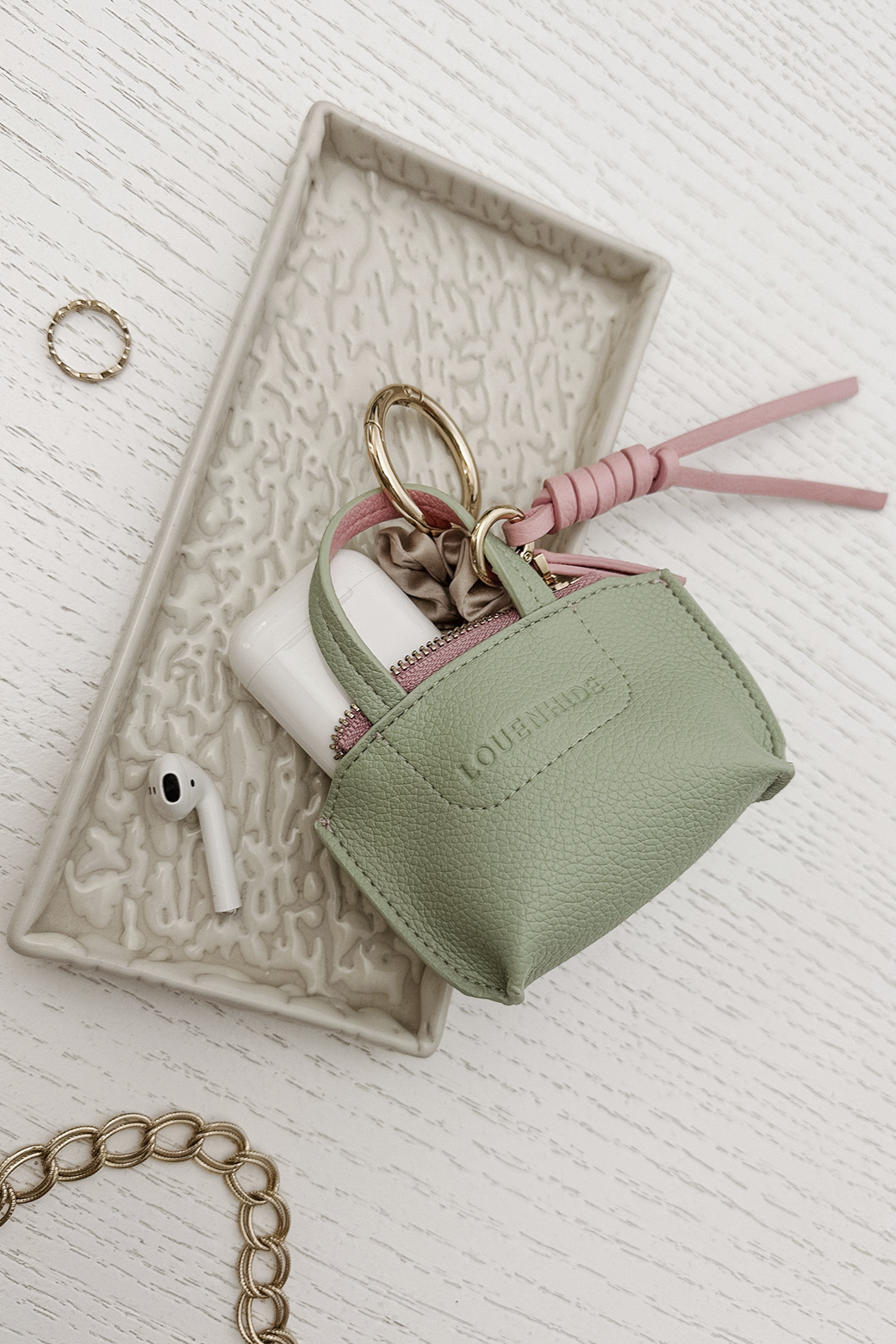 Louenhide Gina Bag Charm Sage Green