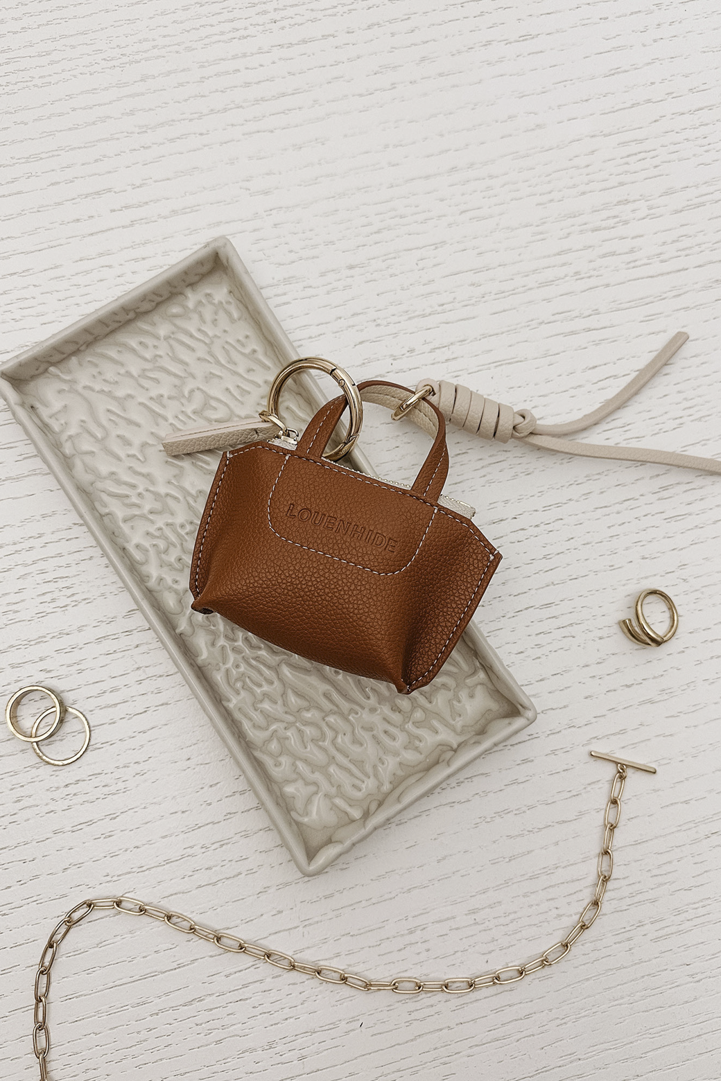 Louenhide Gina Bag Charm Tan
