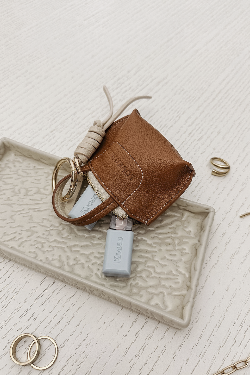 Louenhide Gina Bag Charm Tan