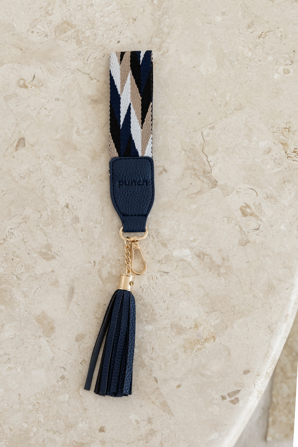 Punch Strap Keyring Navy