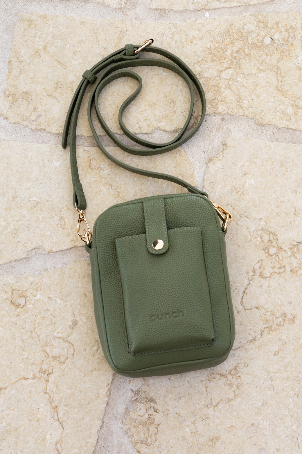 Punch Charlie Phone Crossbody Bag Khaki