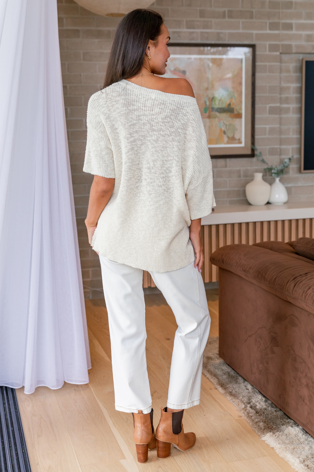 Dawson Cotton Knit Top Vanilla