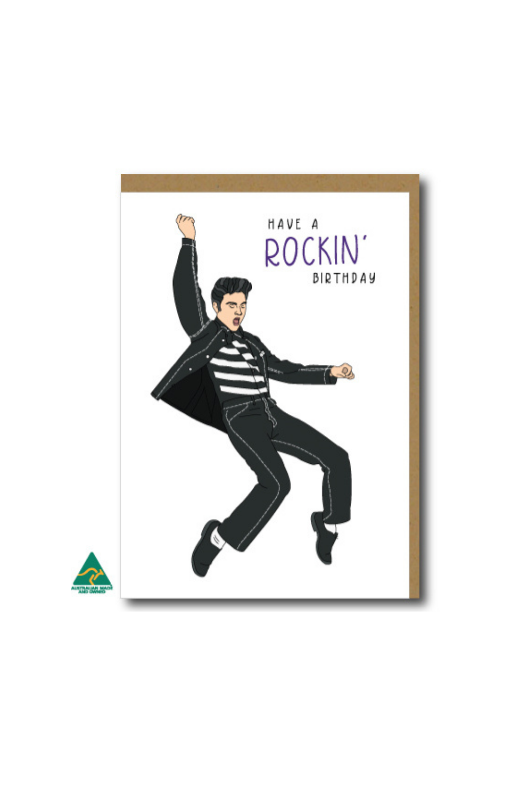 Candle Bark Creations Elvis Birthday Card