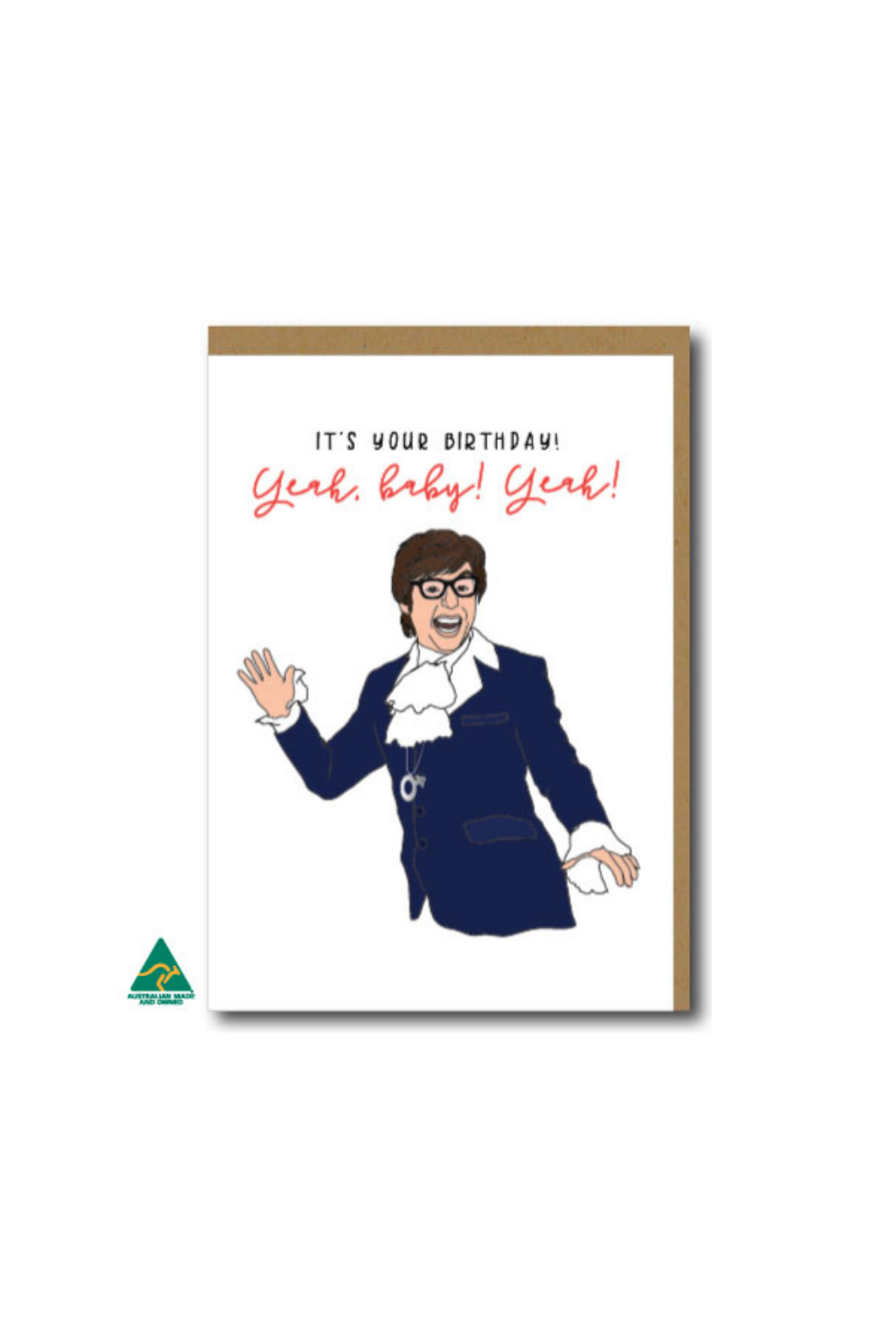 Candle Bark Creations Austin Powers Birthday Card
