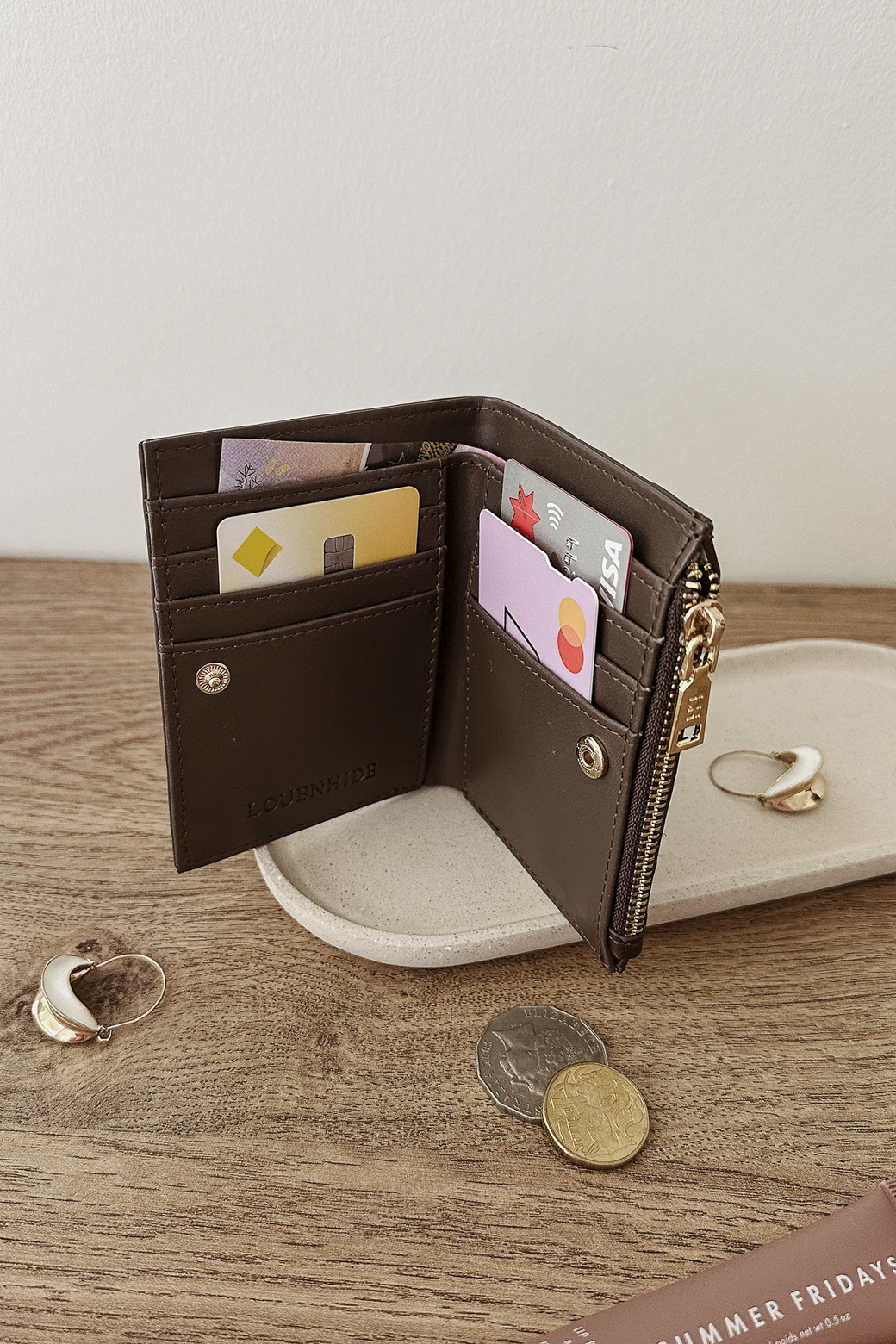 Louenhide Lily Woven Wallet Choc