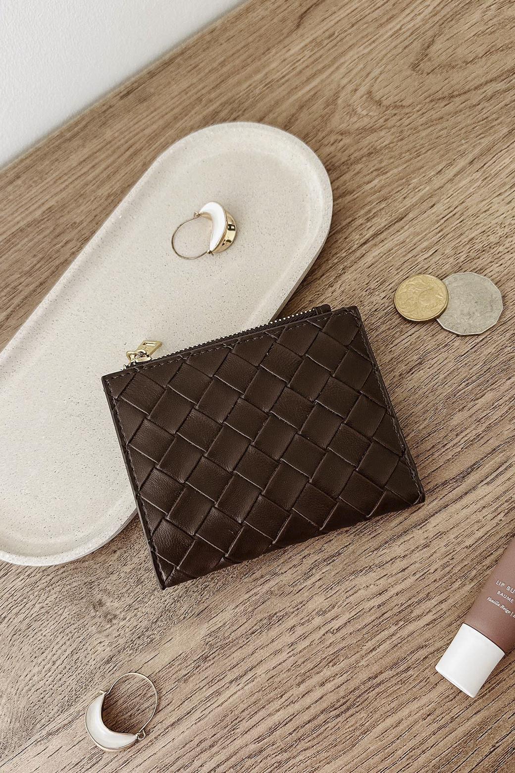 Louenhide Lily Woven Wallet Choc