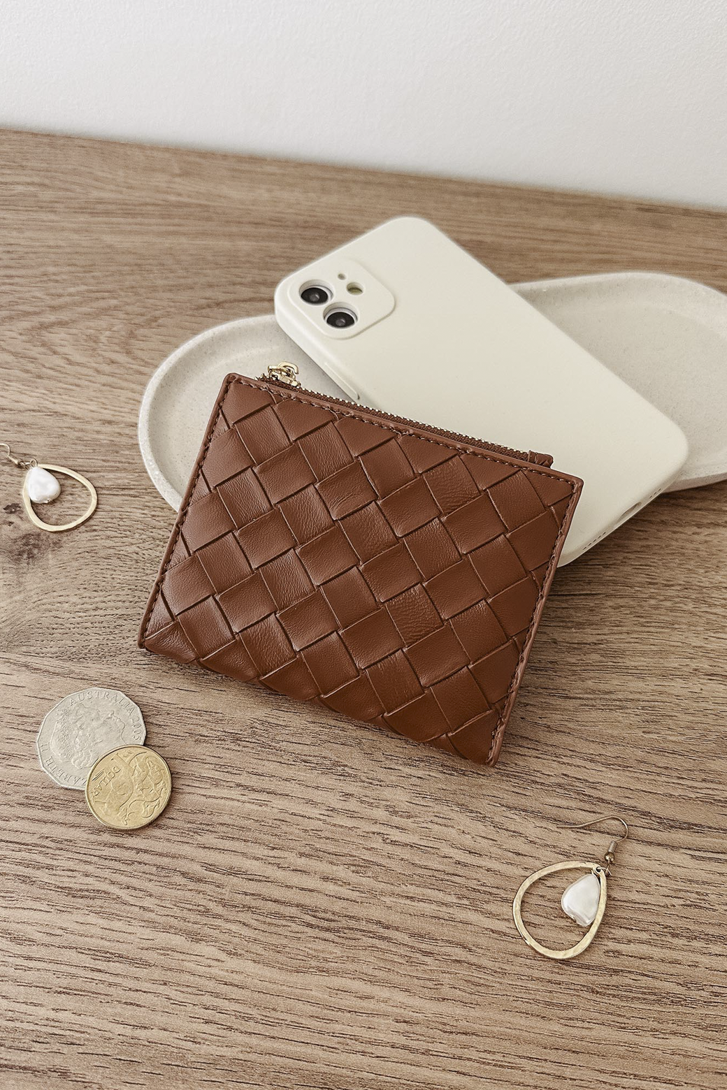 Louenhide Lily Woven Wallet Tan