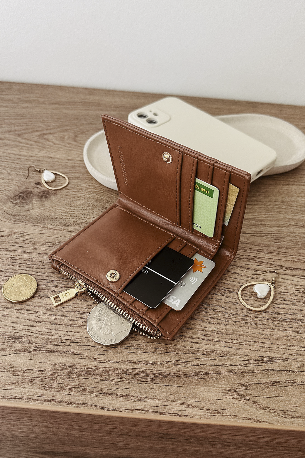 Louenhide Lily Woven Wallet Tan