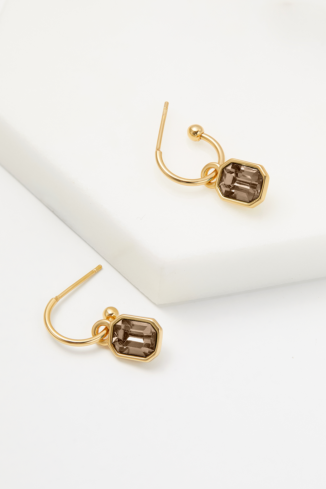 Zafino Leighton Earring Chocolate/Gold