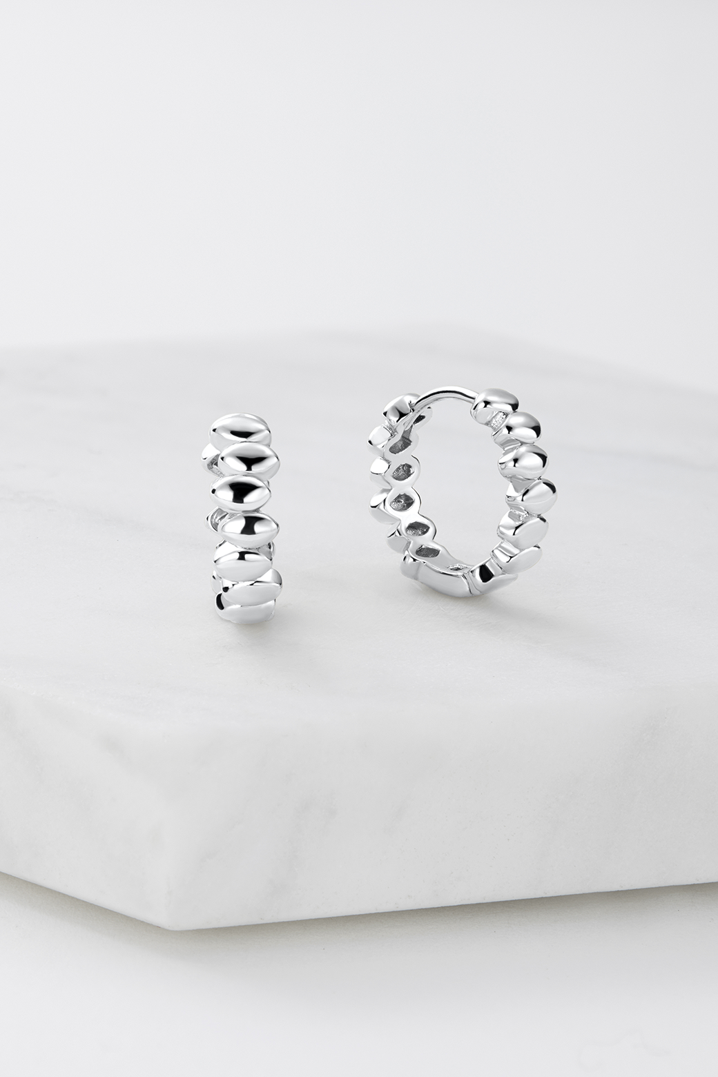 Zafino Bailey Huggie Silver