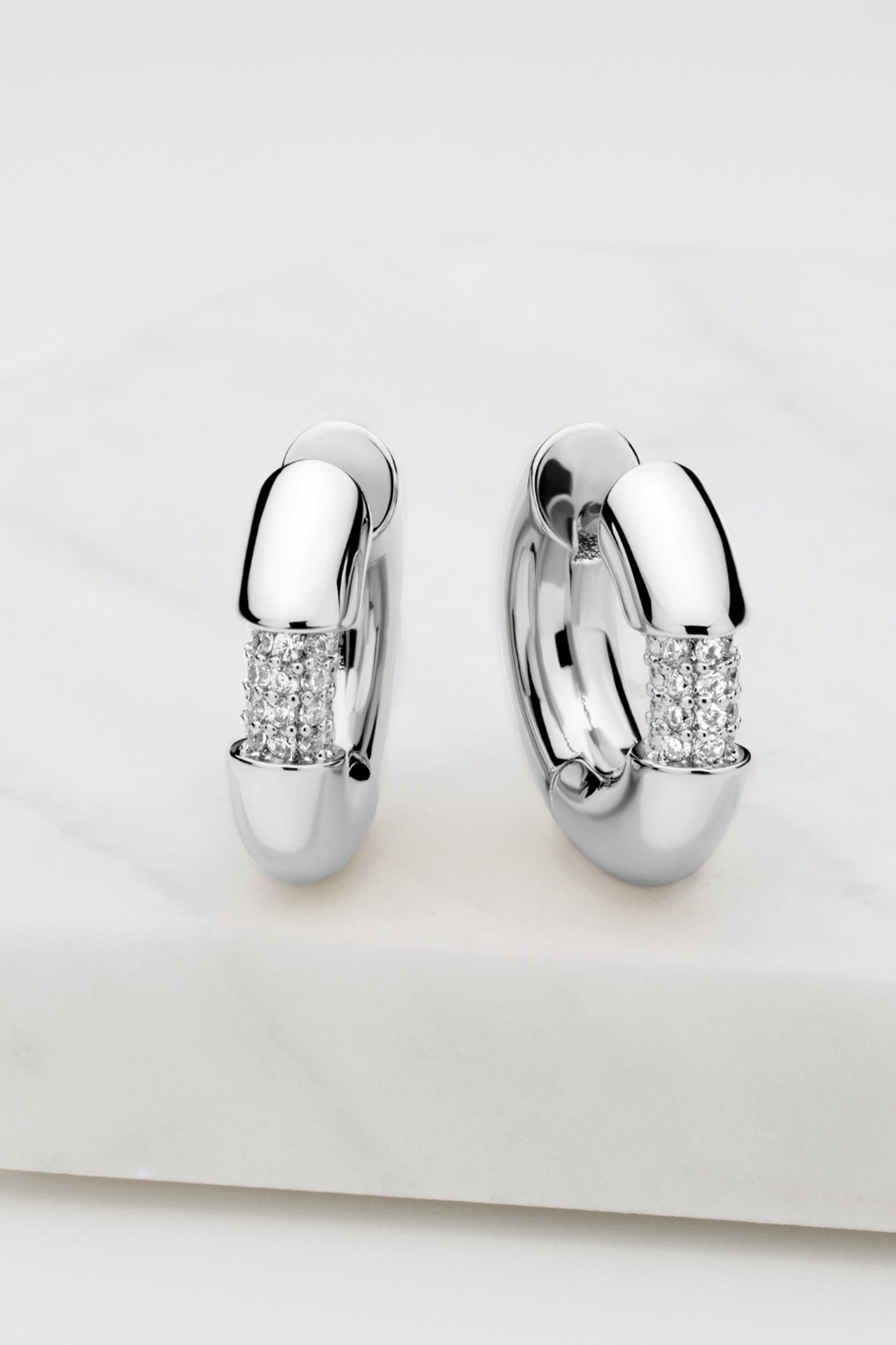 Zafino Sofia Hoop Silver
