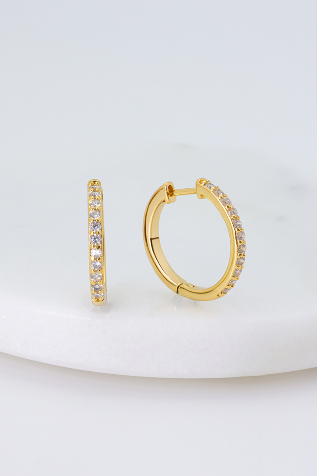 Zafino Catalina Huggie Hoop Earring Gold