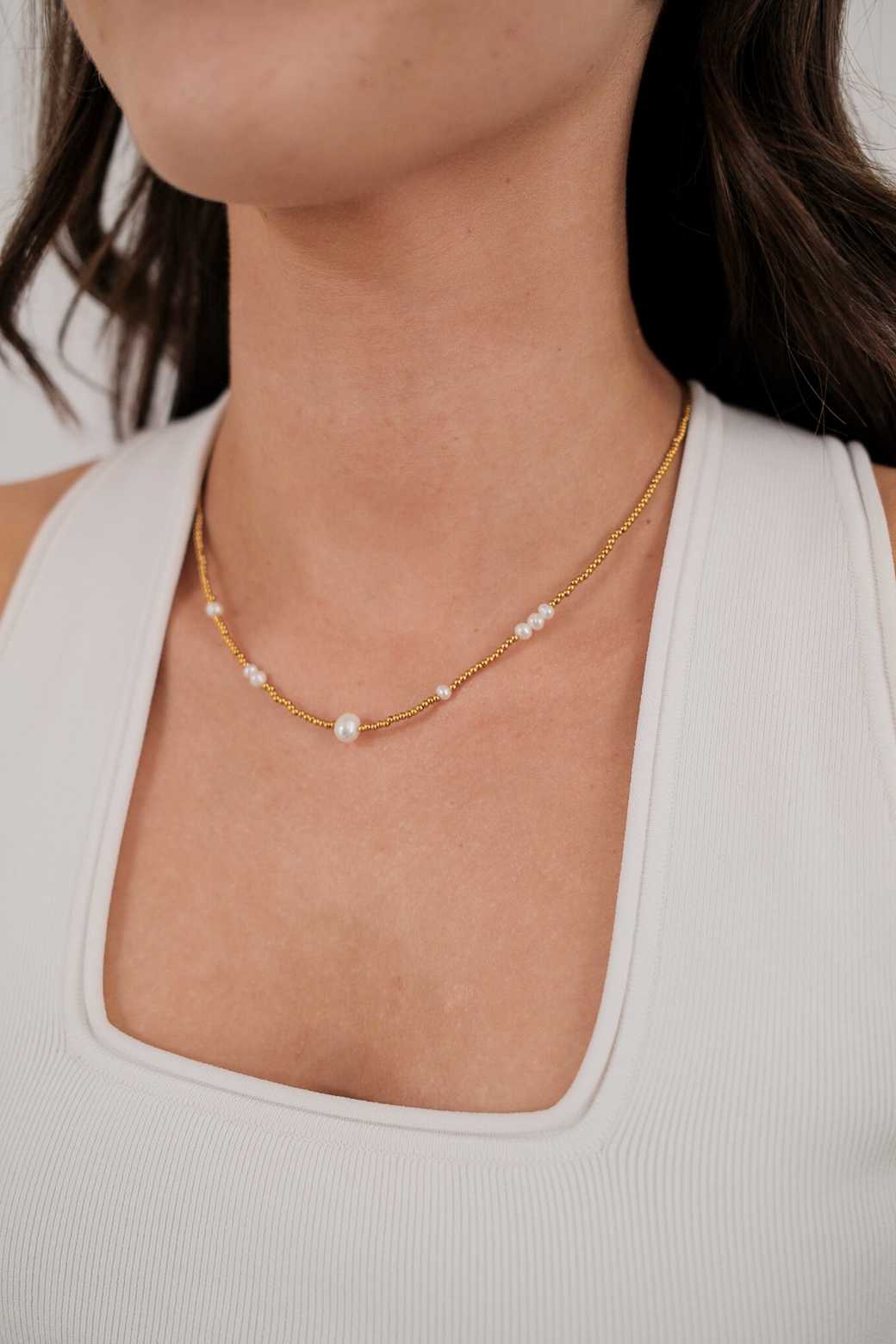 Zafino Jasmin Pearl Necklace Gold