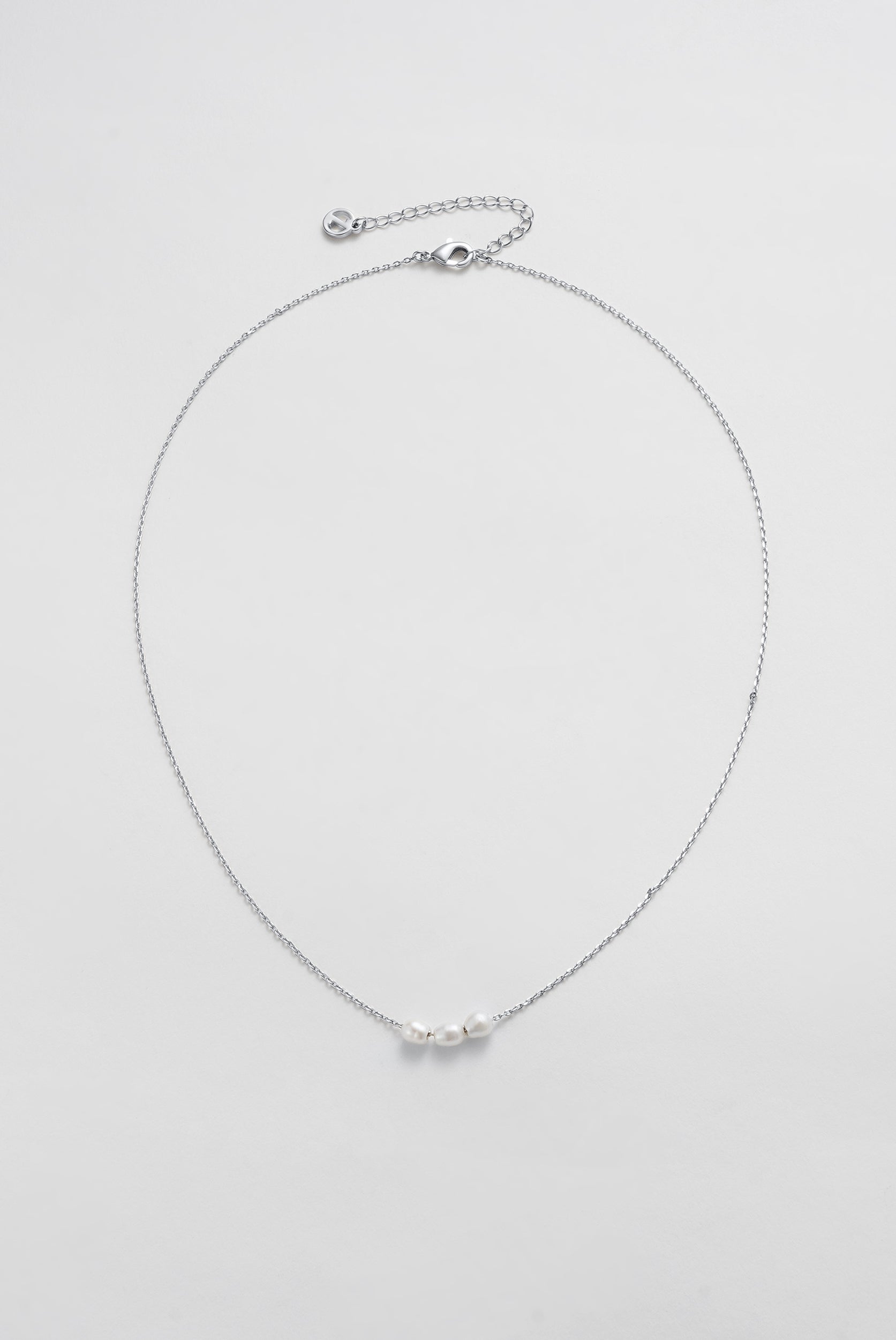 Zafino Mini Pearl Necklace Silver